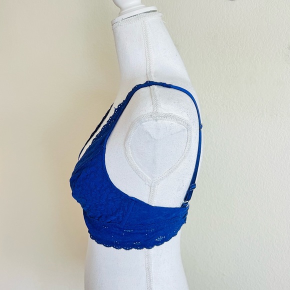 Wacoal Eggplant Purple Halo Lace Soft Cup Hook & Eye Bra Wireless Bralette - Picture 3 of 10